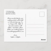 Rainbow Ombre Gay Wedding Save the Date Postkarte (Rückseite)