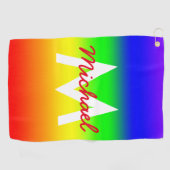 Rainbow Ombre Golfhandtuch (Horizontal)