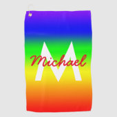 Rainbow Ombre Golfhandtuch (Vorderseite)
