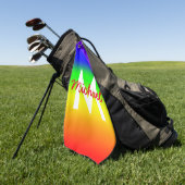 Rainbow Ombre Golfhandtuch (Gras)
