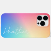 Rainbow Ombre Gradient Case-Mate iPhone Hülle (Rückseite (Horizontal))