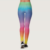 Rainbow Ombré Hand Painted Art von Heva Weva Leggings (Rückseite)