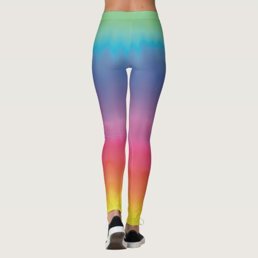 Rainbow Ombré Hand Painted Art von Heva Weva Leggings (Rückseite)