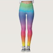 Rainbow Ombré Hand Painted Art von Heva Weva Leggings (Vorderseite)