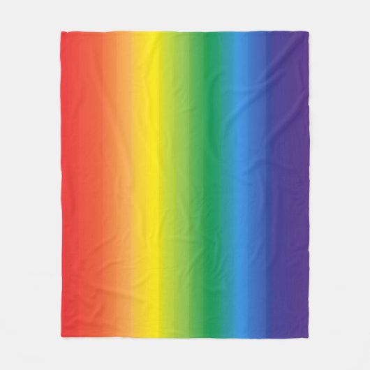 Rainbow Ombre LGBTQ Prix farbenfroh Fleecedecke (Vorderseite)