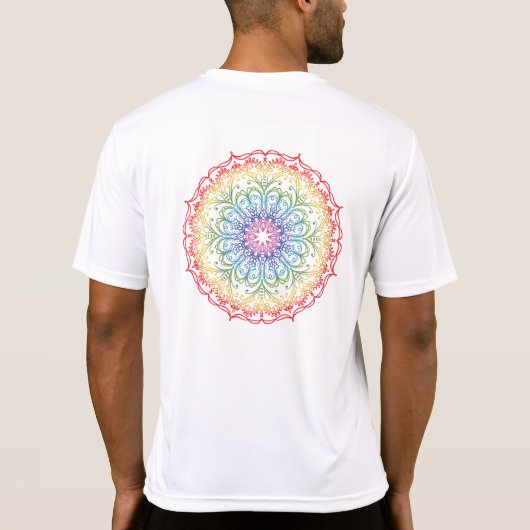Rainbow Ombre Mandala T-Shirt (Rückseite)
