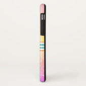 Rainbow Ombre Monogram Bling Glam Case-Mate iPhone Hülle (Hinten/Links)