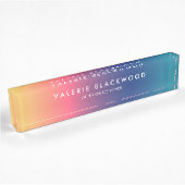 Rainbow Ombre Namensplakette