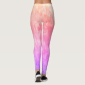 Rainbow Ombre Paint Stroke Leggings (Rückseite)
