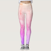 Rainbow Ombre Paint Stroke Leggings (Vorderseite)