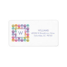 Rainbow Ombre Polka Dot Quilt Muster