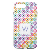 Rainbow Ombre Polka Dot Quilt Muster Case-Mate iPhone Hülle (Rückseite)
