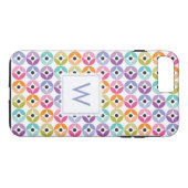 Rainbow Ombre Polka Dot Quilt Muster Case-Mate iPhone Hülle (Rückseite (Horizontal))