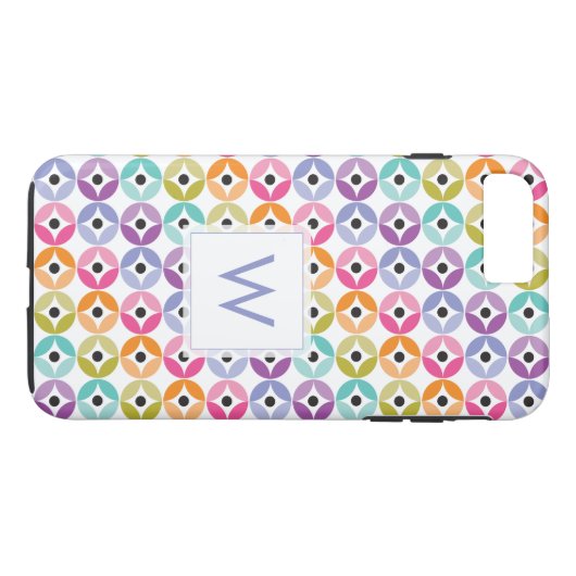 Rainbow Ombre Polka Dot Quilt Muster Case-Mate iPhone Hülle (Rückseite (Horizontal))