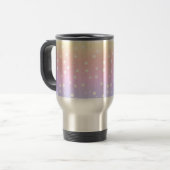 Rainbow Ombre Polka Dot Reisebecher (Vorderseite Links)
