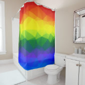 Rainbow Ombre Polygon Duschvorhang (Beispiel)
