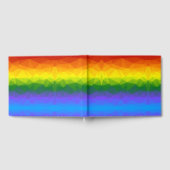 Rainbow Ombre Polygon Gästebuch (Voll)