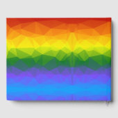 Rainbow Ombre Polygon Gästebuch (Rückseite)