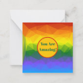 Rainbow Ombre Polygon Mitteilungskarte (Vorderseite)