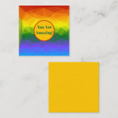 Rainbow Ombre Polygon Mitteilungskarte (Vorne/Hinten)