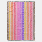 Rainbow Ombre Tribal Stripes Throw Blanket Decke (Vorderseite Vertikal)