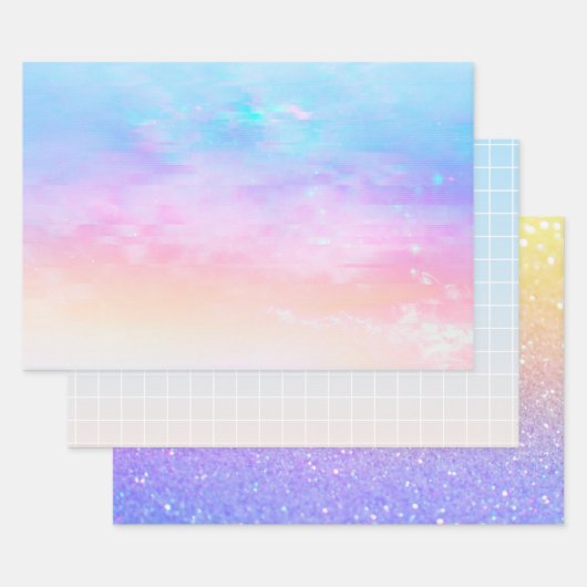 Rainbow Ombre Trio Geschenkpapier Set (Set)
