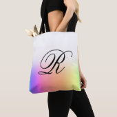 Rainbow Ombre über eine beliebige Farbe mit Monogr Tasche (Von Nahem)