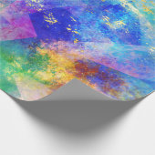 Rainbow Ombre und Gold Fire Opal Muster Geschenkpapier (Ecke)
