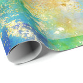 Rainbow Ombre und Gold Fire Opal Muster Geschenkpapier (Rolleneckpunkt)