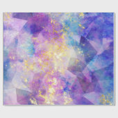 Rainbow Ombre und Gold Fire Opal Muster Geschenkpapier (Flach)