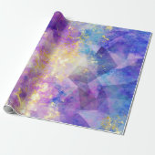 Rainbow Ombre und Gold Fire Opal Muster Geschenkpapier (Ungerollt)