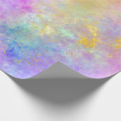 Rainbow Ombre und Gold Fire Opal Muster Geschenkpapier (Ecke)