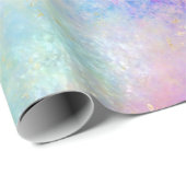 Rainbow Ombre und Gold Fire Opal Muster Geschenkpapier (Rolleneckpunkt)