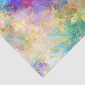 Rainbow Ombre und Gold Fire Opal Muster Seidenpapier (Detail)