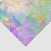 Rainbow Ombre und Gold Fire Opal Muster Seidenpapier (Detail)