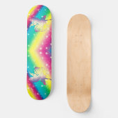 Rainbow Ombre Unicorn Skateboard (Vorderseite)