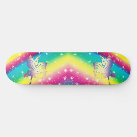 Rainbow Ombre Unicorn Skateboard (Horizontal)