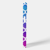 Rainbow Ombre Weißes marokkanisches Fliesenmuster Case-Mate iPhone Hülle (Rückseite / Rechts)