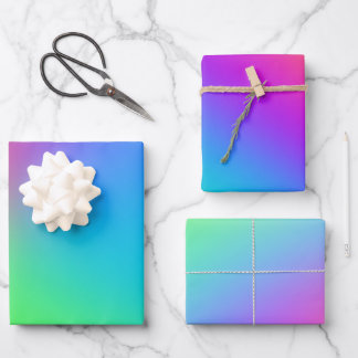 Rainbow Ombres Birthday Party Geschenkpapier Set