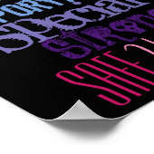 Rainbow on Black "In this Office" Moivation Poster (Ecke)