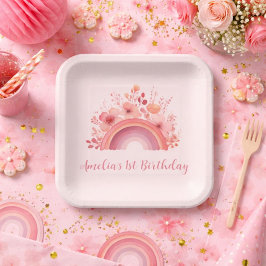 Rainbow Onederful 1st Birthday Party  Pappteller