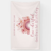 Rainbow Onederful 1st Birthday Party Welcome Banner (Vertikal)