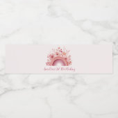 Rainbow Onederful 1st Birthday Water Bottle Label Wasserflaschenetikett (Einzelnes Label)