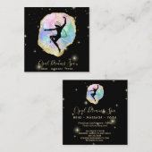 *~* Rainbow Opal Goddess Celestial Magical Cosmic Quadratische Visitenkarte (Vorne/Hinten)