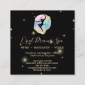 *~* Rainbow Opal Goddess Celestial Magical Cosmic Quadratische Visitenkarte (Rückseite)