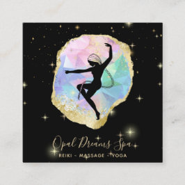 *~* Rainbow Opal Goddess Celestial Magical Cosmic Quadratische Visitenkarte