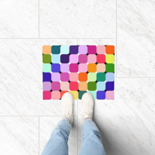 Rainbow Optical Illusion Bright Pillow Funky Fußmatte