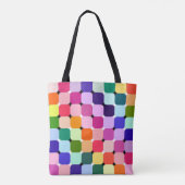 Rainbow Optical Illusion Bright Pillow Funky Tasche (Rückseite)