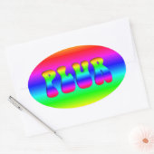 Rainbow Optical Illusion PLUR Ovaler Aufkleber (Umschlag)