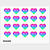 Rainbow-Optische Illusion Herz-Aufkleber (Blatt)